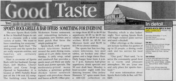 Nickerson Farms - Dec 1995 Review For Sports Bar (newer photo)